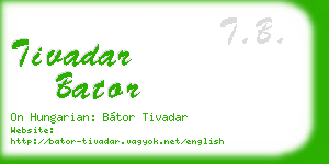 tivadar bator business card